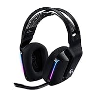 Logitech G733 Lightspeed Wireless Gaming Headset, Suspension Headband, Lightsync RGB, Blue VO!CE Mic, PRO-G Audio – White, Gaming Headset Wireless, PC, PS5, PS4, Switch Compatible
