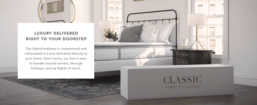 Classic Brands Mercer Cool Gel Memory Foam and Innerspring Hybrid 12-Inch Pillow Top Mattress, Mattress in a Box, Queen