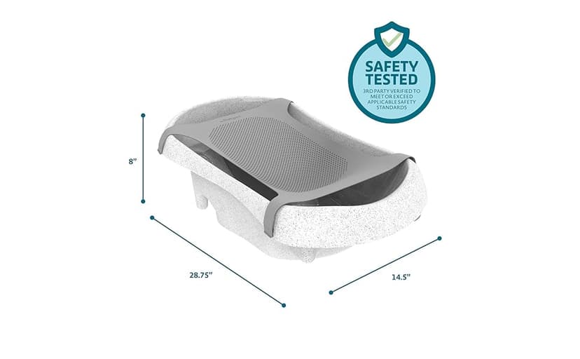 The First Years Rain Shower Baby Bath Tub Set - Includes Convertible Bath Tub and Sling with Soothing Spray - Baby Bath Seat and Spa for Newborn to Toddler - Baby Bath Essentials