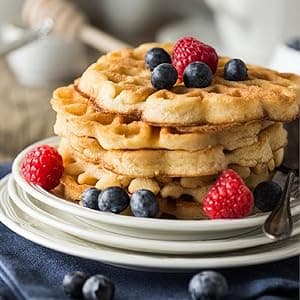 BLACK+DECKER Flip Waffle Maker, WM1404S, 7" Round Belgian Waffles, Ready Light Indicator