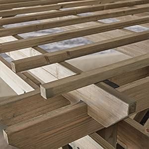 Backyard Discovery Somerville 14' x 10' Cedar Wood Pergola Kit with Trellis Roof, All-Season Durability, High-Wind Rating, PowerPort, Shade for Outdoor Patio, Deck, Garden, and Entertaining