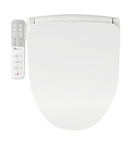 Bio Bidet Slim One Smart Toilet Seat in Round White with Stainless Steel Self-Cleaning Nozzle, Nightlight, Turbo Wash, Oscillating and Fusion Warm Water Technology