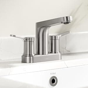KRAUS Indy Single Handle One Hole Bathroom Sink Faucet in Spot-Free Brushed Nickel, KBF-1411SFBN