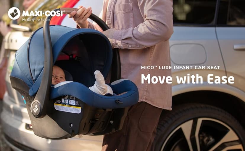 Maxi-Cosi Mico Luxe Infant Car Seat with Base, Rear Facing Car Seat for Babies, Baby Carseat 4-30 lbs, Baby Car Seats, Infant Car Seats, New Hope Tan