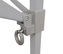 E-Z UP Ambassador Instant Pop Up Canopy Tent, 10' x 10', Roller Bag and 4 Piece Spike Set, Slate White