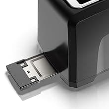 BLACK+DECKER 2-Slice Toaster, T2569B, Extra Wide Slots, 6 Shade Settings, 850 Watts, Crumb Tray, Cancel Button