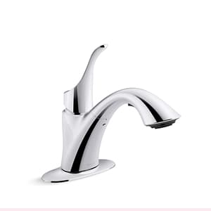 KOHLER 649-VS Simplice Pull-Down Bar Sink Faucet, Prep Sink Faucet, Kitchen Sink Faucet with Pull Down Sprayer, Vibrant Stainless