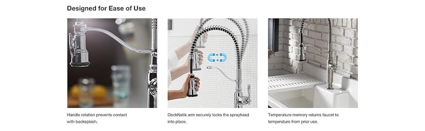 KOHLER Tournant Semi-Professional Pull-Down Kitchen Sink Faucet, Commercial Kitchen Faucet with Pull Down Sprayer, 77515-VS, Vibrant Stainless