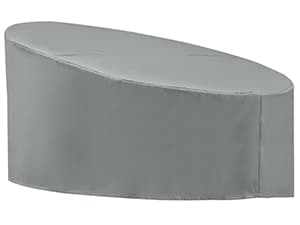 Modway Hide Wicker Rattan Outdoor Patio Porch Lounge Egg Swing Chair Set with Stand in White