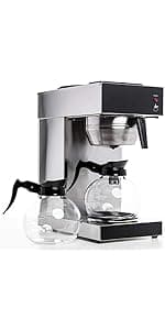 SYBO SR-CP-100B Commercial Grade Stainless Steel Percolate Coffee Maker Hot Water Urn for Catering, 100-Cup 16 L, Metallic