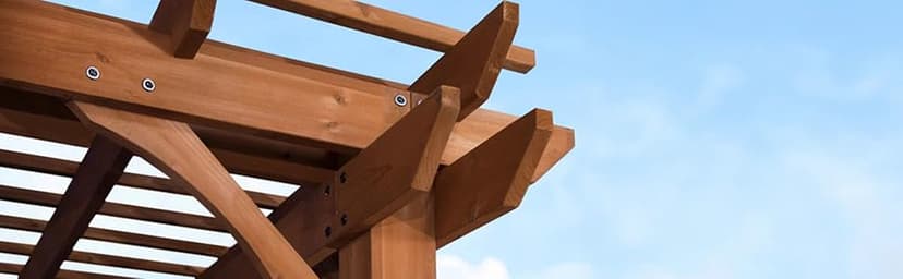 Backyard Discovery Somerville 14' x 10' Cedar Wood Pergola Kit with Trellis Roof, All-Season Durability, High-Wind Rating, PowerPort, Shade for Outdoor Patio, Deck, Garden, and Entertaining