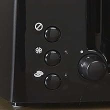 BLACK+DECKER 4-Slice Toaster, TR1410BD, Extra-Wide, 7 Shade Settings, Crumb Trays, Gloss Black