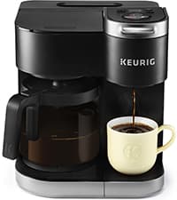 Keurig K-Duo Plus Single Serve & Carafe Coffee Maker, Multi-Position 60oz Removable Reservoir, Programmable Auto Brew Carafe, Black
