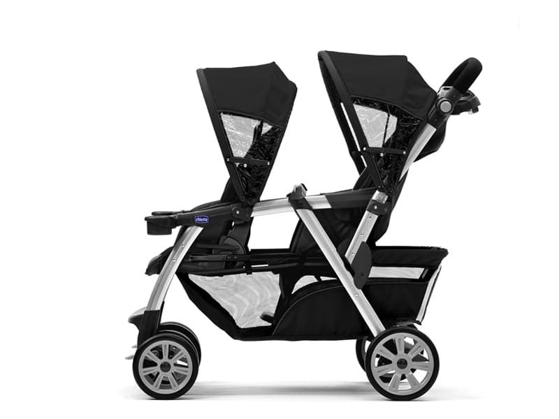 Chicco Cortina Together Double Stroller - Minerale | Black/Silver