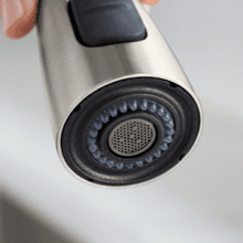 KOHLER 24982-BL Purist Commercial Style Pre-Rinse Kitchen Faucet with 3-Function Sprayhead, Kitchen Sink Faucet with Pull Down Sprayer, Matte Black