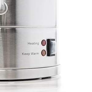 SYBO SR-CP-100B Commercial Grade Stainless Steel Percolate Coffee Maker Hot Water Urn for Catering, 100-Cup 16 L, Metallic