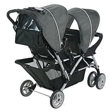 Graco DuoGlider Double Stroller | Lightweight Double Stroller with Tandem Seating, Glacier