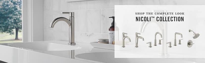 Delta Faucet Nicoli Widespread Bathroom Faucet 3 Hole, Gold Bathroom Sink Faucet, 2 Handle Bathroom Faucet, Bath Faucet, Drain Assembly, Champagne Bronze 35749LF-CZ