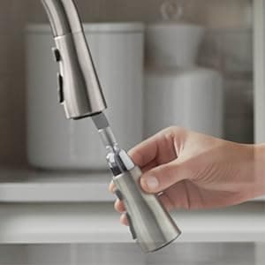 KOHLER 22972-2MB Crue Pull Down Kitchen Faucet, Pull-Down Sprayer, Vibrant Brushed Moderne Brass