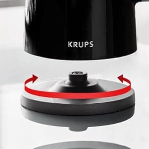 KRUPS Smart Temp Electric Kettle: 1.7L Capacity, 5 Precise Temperature Settings, Digital Display, Cool-Touch Exterior, Cordless Design for Tea and Coffee Lovers