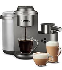 Keurig K-Cafe Single-Serve K-Cup Coffee Maker, Latte Maker and Cappuccino Maker, Comes with Dishwasher Safe Milk Frother, Coffee Shot Capability, Compatible with all Keurig K-Cup Pods, Dark Charcoal