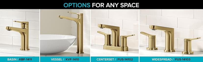 KRAUS Indy Single Handle One Hole Bathroom Sink Faucet in Spot-Free Brushed Nickel, KBF-1411SFBN