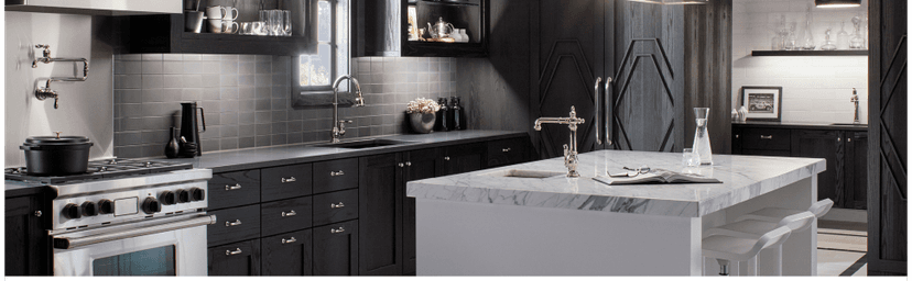 KOHLER K-99259-CP Artifacts Single-Hole Kitchen Sink Faucet with 17-5/8-Inch Pull-Down Spout, 3-Function Sprayhead, and Turned Lever Handle, Polished Chrome