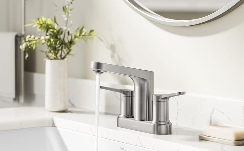 KRAUS Indy Single Handle One Hole Bathroom Sink Faucet in Spot-Free Brushed Nickel, KBF-1411SFBN