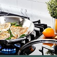 All-Clad D5 Brushed 5 Ply Stainless Steel Cookware Set 10 Piece w/ Frying Pans, Pots and Pans Set, Induction, Oven Broiler Safe 600F, Silver