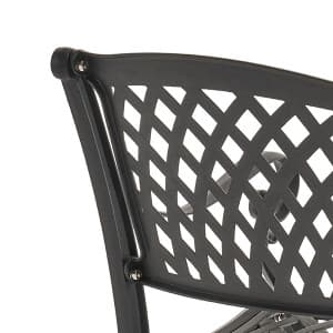 Christopher Knight Home Cayman Outdoor 6-Seater Cast Aluminum Dining Set, 7-Pcs Set, Black Sand