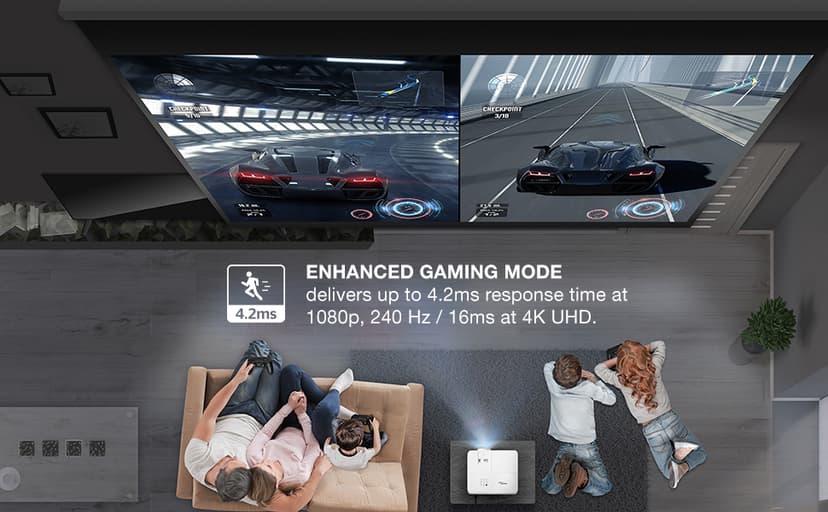 Optoma UHD35X Technology 3600-Lumen UHD 4K DLP Projector - White