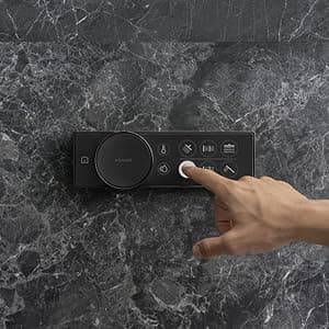 KOHLER Anthem + Digital Control Steamhead in Vibrant Brushed Moderne Brass, Large Dial for Temperature + Flow Rate Adjustment, Features System Warm-Up + Pause Option, Includes Optional Flow Restrictor