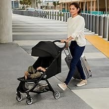 Baby Jogger City Tour 2 Ultra-Compact Carry-On Approved Travel Stroller in Pitch Black Lightweight Easy Fold Ideal for Traveling and Everyday Adventures