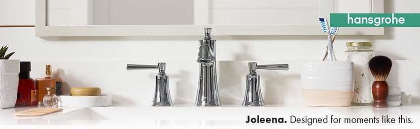 hansgrohe Joleena Transitional 1-Handle 1 8-inch Tall Bathroom Sink Faucet in Brushed Nickel, 04771820, 1.2 GPM