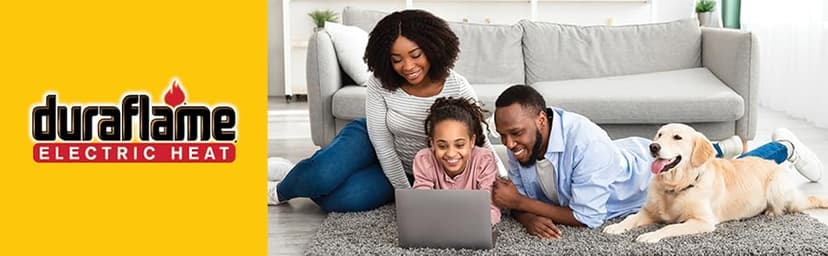 duraflame® Electric Log Set 1,000 Sq Ft Infrared Heater, Faux Logs Insert with LED Flames for Existing Fireplaces, Crackling Sounds, Remote Control Included