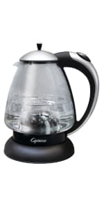 Capresso 259 Water Kettle, 10" x 8.25" x 6.25", Polished Chrome