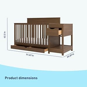 Graco Shiloh 5-in-1 Convertible Crib & Changer with Drawer (Black) – GREENGUARD Gold Certified Baby Crib Crafted from Wood, Converts to Toddler Bed, Daybed, and Full-Size Bed