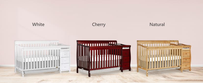 Dream On Me 5 in 1 Brody Convertible Crib With Changing Table, Converts From Crib to Toddler Bed, Day Bed and Kids Sofa and Full Size Bed, JPMA Certified Baby Crib