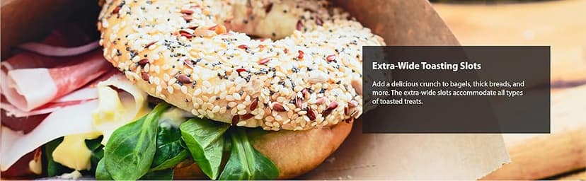 BLACK+DECKER 2-Slice Toaster, T2569B, Extra Wide Slots, 6 Shade Settings, 850 Watts, Crumb Tray, Cancel Button