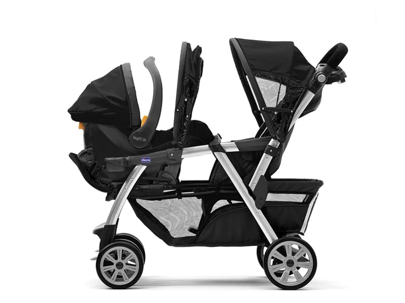 Chicco Cortina Together Double Stroller - Minerale | Black/Silver