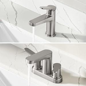 KRAUS Indy Single Handle One Hole Bathroom Sink Faucet in Spot-Free Brushed Nickel, KBF-1411SFBN