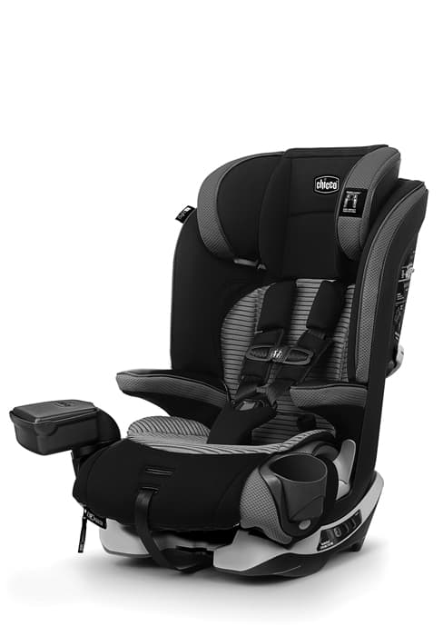 Chicco MyFit® Harness + Booster Car Seat, Forward-Facing 5-Point Harness Car Seat and High Back Booster Seat, for Children 25-100 lbs. | Fathom/Grey/Blue