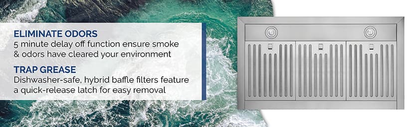 Broan-NuTone BWP1364SS Pyramidal Range LED Lighting Convertiable Wall-Mount Kitchen Chimney Vent Hood, 36-Inch, Stainless Steel