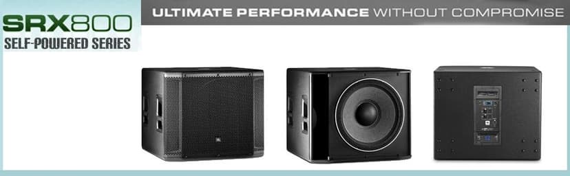 JBL Professional SRX818SP Portable, Active, Amplified, Powered 18 Inch Subwoofer System. 1000 Watt Peak Crown Amplifier. DJ, PA, Stage. Black