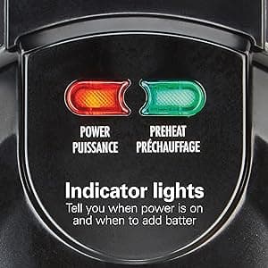 Hamilton Beach 26201 Belgian Waffle Maker with Removable Nonstick Plates, Double Flip, Makes 2 at Once, Black