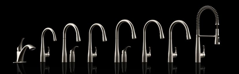 KOHLER 649-VS Simplice Pull-Down Bar Sink Faucet, Prep Sink Faucet, Kitchen Sink Faucet with Pull Down Sprayer, Vibrant Stainless