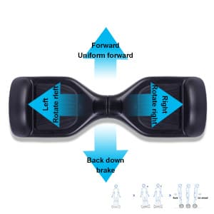 LIEAGLE Hoverboard, 6.5" Self Balancing Scooter Hover Board with Bluetooth Wheels LED Lights for Kids Adults