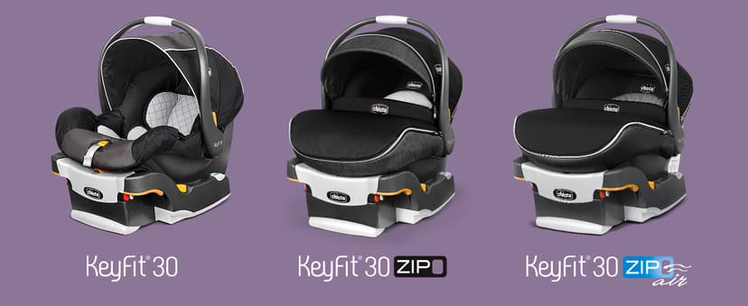 Chicco KeyFit® 30 Infant Car Seat and Base, Rear-Facing Seat for Infants 4-30 lbs., Infant Head and Body Support, Compatible with Chicco Strollers, Baby Travel Gear | Orion/Grey