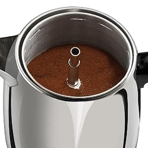 Farberware 12 Cup Electric Coffee Percolator, Coffee Maker with Stainless Steel Basket, Automatic Keep Warm, No-Drip Spout