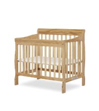 Dream On Me Jayden 4-in-1 Mini Convertible Crib And Changer in Storm Grey, Greenguard Gold Certified, Non-Toxic Finish, New Zealand Pinewood, 1" Mattress Pad